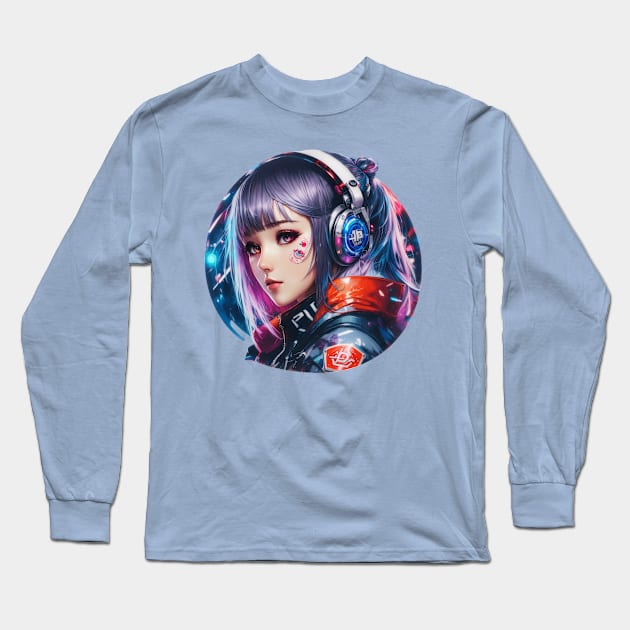 Anime DJ Female! Long Sleeve T-Shirt by SocietyTwentyThree